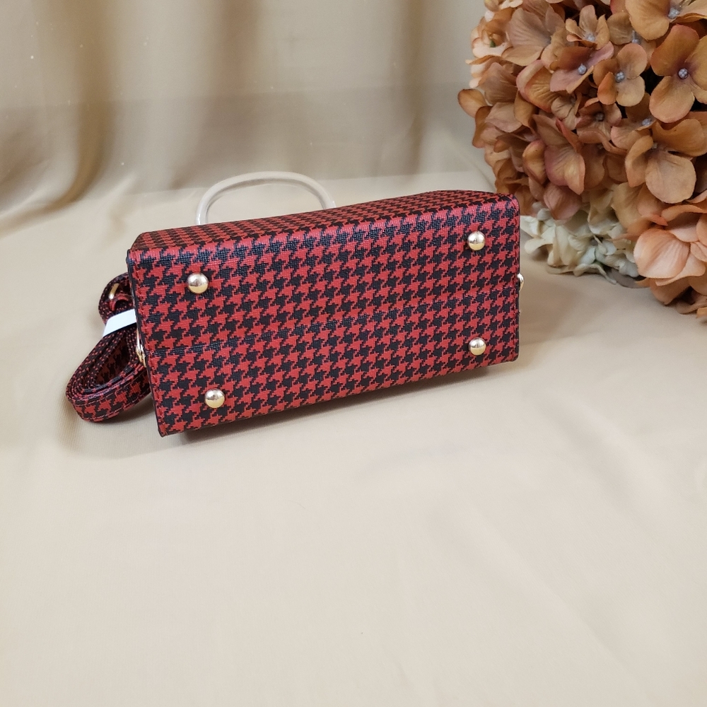 C Est.1946 mini Houndstooth handbag radiant red - Picture 13 of 16